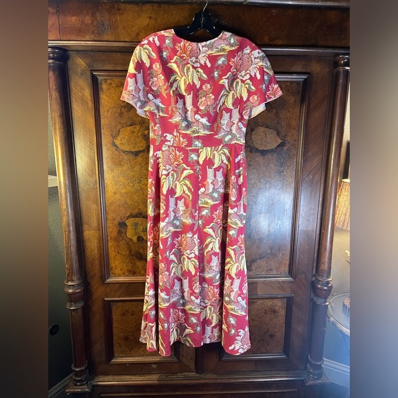 NWT Peter Pilotto- Fuchsia Printed Waffle T-Dress. Size US 4 - Picture 3 of 12